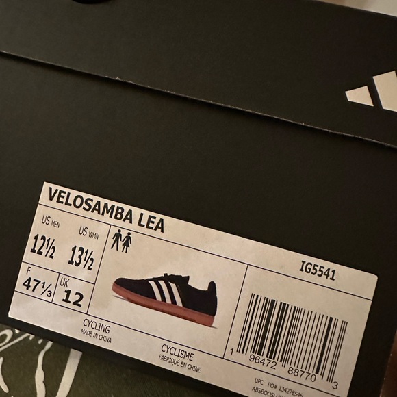 adidas Unisex VELOSAMBA LEA Sneaker, Ink/White/Dark Blue, 12 and 12.5 US Men - Picture 2 of 4